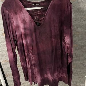 Moral fiber purple tie dye long sleeve shirt size 2x